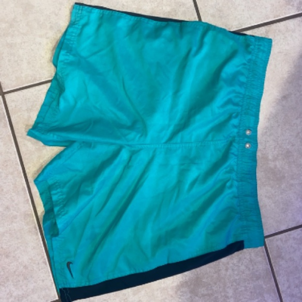 Nike Vintage Teal Swim Trunks Men’s M | Y2K Retro Swoosh